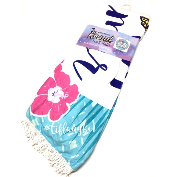❤️GIFTED❤️Big Round Beach Towel with Aloha Summer - Picture 3 of 7